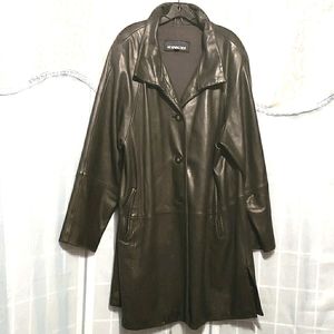 MORNINGSIDE BLACK LEATHER COAT SZ 1X